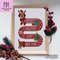 Christmas dog cross stitch pattern, long dachshund with Merry Christmas wish ornament for embroidery by Smasterilli.JPG