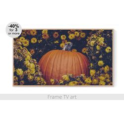 Frame Tv art Pumpkin, Samsung Frame TV art Thanksgiving, Frame TV Art Halloween,  Frame Tv art fall autumn | 586