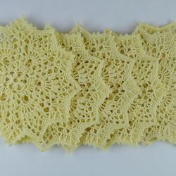 Set of 6 transparent crocheted doilies retro style for the warmth your kitchen