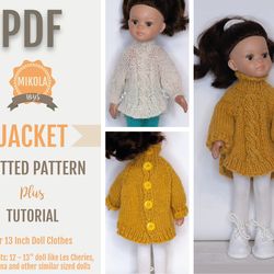 Paola Reina clothes pattern, Dianna Effner Little Darling clothes pattern, 13 inch doll clothes pattern, Dolls knitting
