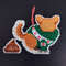 Christmas pooping corgi cross stitch pattern for plastic canvas. Pattern and detailed tutorial with photos and instructions by Smasterilli.JPG