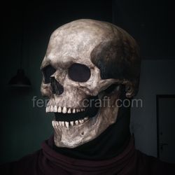 Full Skull Head Mask/Helmet with Movable Jaw