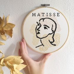 Matisse cross stitch pattern Modern cross stitch PDF Abstract boho embroidery Contemporary xstitch