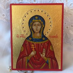 Saint Juliana | Hand painted icon | Jewelry icon | Miniature icon | Orthodox icon | Byzantine icon | Religious icon