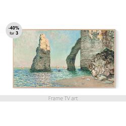 Frame TV Art Digital Download 4K, Samsung Frame TV Art painting seascape, Frame TV Monet vintage classic art | 323