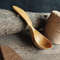 Handmade wooden coffee scoop from natural willow wood with decorated handle - 04