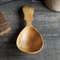 Handmade wooden coffee scoop from natural willow wood with decorated handle - 06