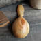 Handmade wooden coffee scoop from natural willow wood with decorated handle - 07