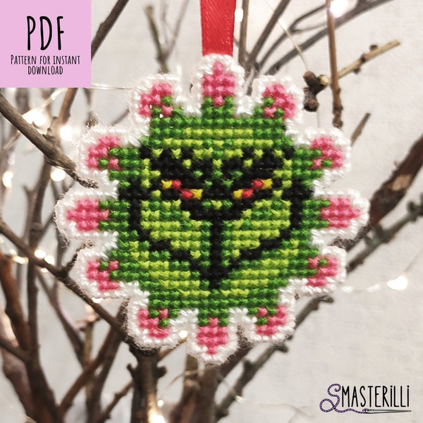 Covid snowflake cross stitch pattern PDF by Smasterilli.JPG