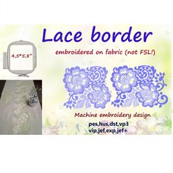 lace border set 5x7 not fsl   embroidery design