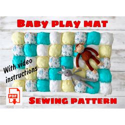 Nursery Play Mat Sewing Pattern With Video Instructions, Bubble Play Mat