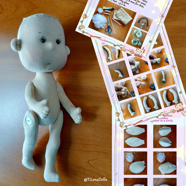 Cloth Doll Pattern PDF sewing guide digital download | Inspire Uplift