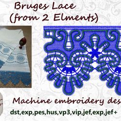 FSL Bruges Lace 2 Sizes Embroidery Design