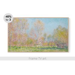 Samsung Frame TV Art digital download 4K, Samsung Frame TV Art landscape painting, Frame TV Monet vintage art | 325