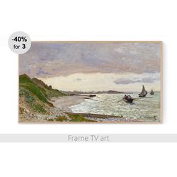 samsung frame tv art download 4k, samsung frame tv art seascape painting, frame tv art monet vintage classic art | 327