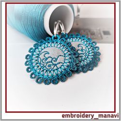 ITH Embroidery design for earrings in Boho style Sea breeze