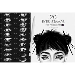 Realistic Eyes Stamps for Procreate