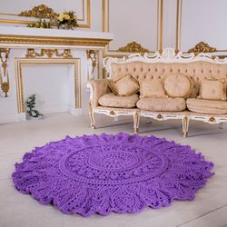 Crochet rug pattern, crochet round rug, crochet pattern PDF, crochet napkin, crochet mat