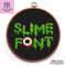 Green slime alphabet cross stitch pattern by Smasterilli..JPG