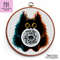 Black kitten with trick or treat inscription cross stitch pattern by Smasterilli .JPG