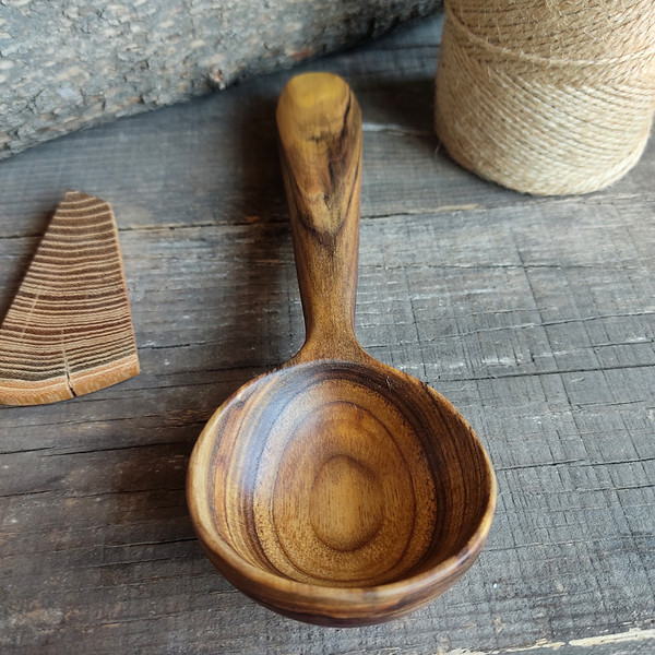 Handmade wooden coffee scoop from walnut wood - 04
