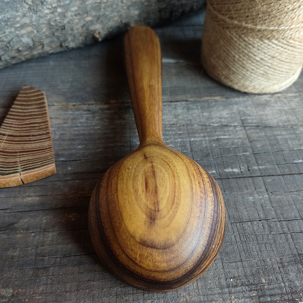 Handmade wooden coffee scoop from walnut wood - 05