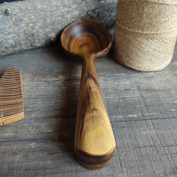 Handmade wooden coffee scoop from walnut wood - 06