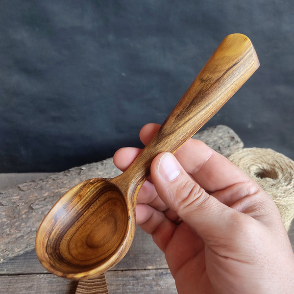 Handmade wooden coffee scoop from walnut wood - 07