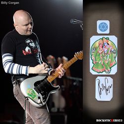 Billy Corgan guitar stickers radha krishna Smashing Pumpkins strat jewish star