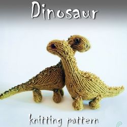 Dinosaur toy knitting pattern, amigurumi pattern, toy for kids, cute toy pattern, knitting tutorial, small gift, ebook