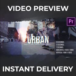 Urban Opener for Premiere Pro! No Plugins. Color Control. Full HD. Vertical Version. Very Easy to Use. Video Tutorial