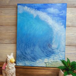 Storm Ship Painting seascape original oil artwork ocean sea painting on canvas