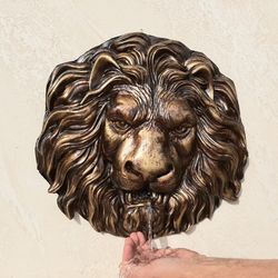 Wall fountain lion head  Lion head water fountain outdoor  Lion head water feature for pool