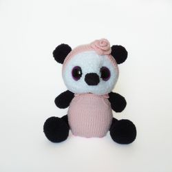 Plush panda, Stuffed animal, Crochet plush bear, Gift for boy and girl