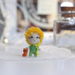The Litle Prince look alike doll dollhouse miniature doll micro crochet toy collectibles mini crochet best friend gift