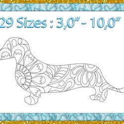 dachshund embroidery design