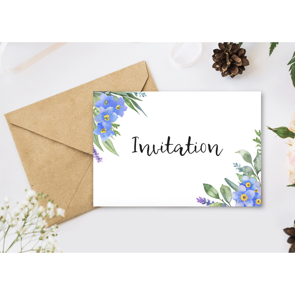 Free Stylish Branding With Flowers Invitation Mockup PSD.jpg