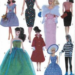 PDF Copy of vintage Vouge 9686 patterns of clothes for dolls in format 11 1\2