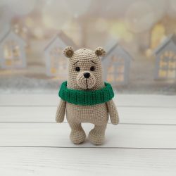 Bear toy, crochet bear, plush bear, stuffed bear