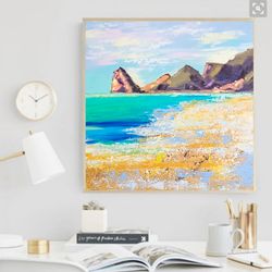 seascape painting beach original oil painting canvas wall art