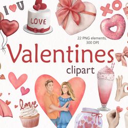 saint valentine's day clipart, couple in love clipart, digital, png, 300 dpi