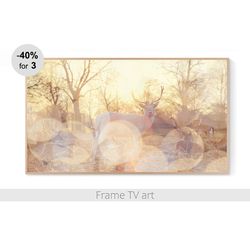 Samsung Frame TV Art Digital Download 4K, Frame TV art deer, Frame TV art farmhouse, Frame TV art animals | 242