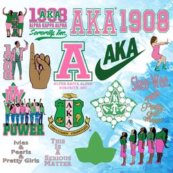 Mega Bundle Alpha Kappa Alpha Pretty Girl Queen Svg, AKA Pretty Girl Png, Alpha kappa alpha svg Instant Download