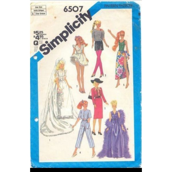 PDF Copy Vintage Sewing Pattern Simplicity 6507 Clothes for | Inspire ...