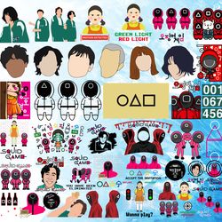 squid game svg, squid game svg, squid game logo svg ,cricut, layered by color, vector, instant download, svg bundle