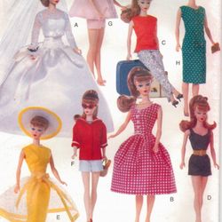 PDF Vintage Copy Sewing Pattern Vogue 9834 Clothes for Barbie and Dolls 11 1\2 inch