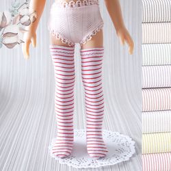 Striped Stockings for Paola Reina dolls, Underwear for doll, Clothes for 13-14 inch doll, Doll Wardrobe, Dolls clothing