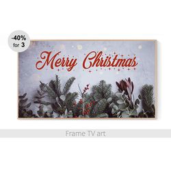 Frame TV art Digital Download 4K,  Samsung Frame TV Art Merry Christmas, Frame TV art winter, Frame Tv art Holiday | 257