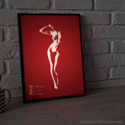 girl light box template | diy | handmade | 3d papercraft (digital pdf)