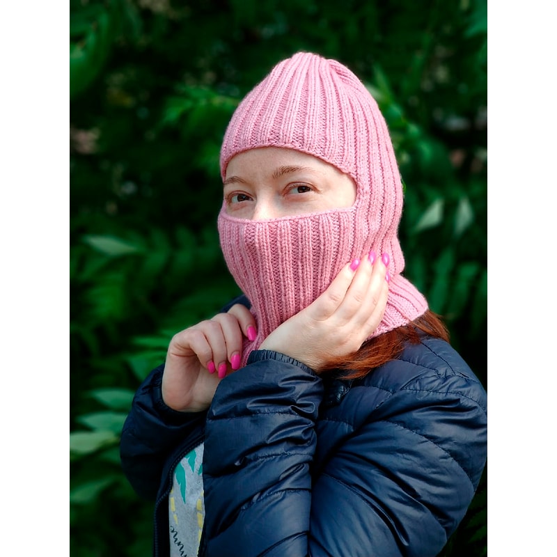 Knit Balaclava unisex ski mask with 1 hole helmet Christmas gift